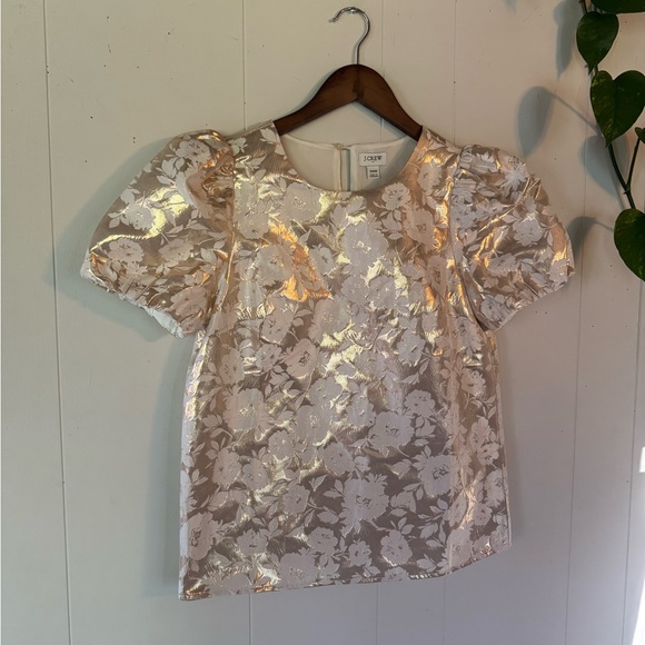 J. Crew Rose Gold Floral Blouse & Skirt Set - Picture 4 of 15